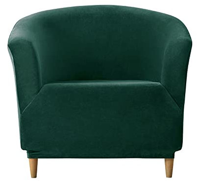 YOPOIY Einfarbig stilvoll Sesselhusse rutschfest ausgestattet Sesselbezug Reich strukturiert Cocktailsessel bezug Abdeckung für Bartheke Wohnzimmer -grün