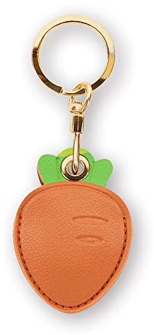 Étui porte-clés en cuir compatible avec Apple AirTag, GPS Airtag avec porte-clés, coque de protection anti-rayures pour clés, portefeuille (carotte)