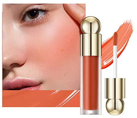 Blush Liquide, Blush Maquillage Fard À Joues Imperméable de longue durée, Lightweight Cream Blush Stick Blush Liquide Maquillage Rose Peche