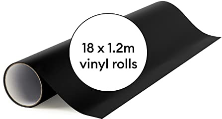 Cricut Removable Vinyl Bundle 18-Pack | Black | 21.9m (72ft) total length | 18 x Self Adhesive Vinyl Rolls, 30.5cm x 1.2m (12 x 48) per roll | For use with all Cricut Cutting Machines