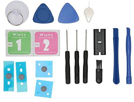 Laptop Rubber Feet, Non Slip Replacement Bottom Case Feet for Microsoft 3/4/5, with Tool Kit, Laptop Accessories Kit (Silver)