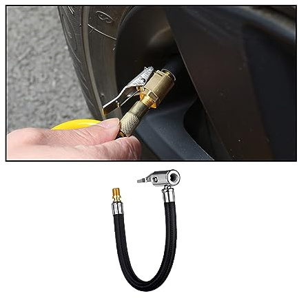 CGEAMDY Auto Inflator Schlauch, Auto Reifen Reifenfüller Schlauch, Reifenfüller Schlauchadapte, Luftpumpen-Verlängerungsrohr, Inflator Pumpe Schlauch für Auto(30cm)