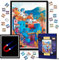 Holzpuzzle Erwachsene Mit Rahmen - Magnetische HolzPuzzles Landschaft 300 Teile Schwer - Holz Puzzle Kunst Gemälde - Wooden Puzzle - Wanddeko Wohnzimmer - Geburtstags Weihnachten Geschenke