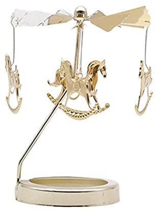 Drehender Teelichthalter Kerzenhalter Kerzenliebhaber Ornament Drehbarer Kerzenständer Pferd 11 x 8 x 6,6 cm