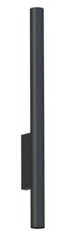 Wandlampe Schwarz schmal Ø 4 cm 60 cm hoch Up Down 2x für R35 GU10 Metall indirektes Licht Wandleuchte innen Flur Wohnzimmer