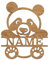codiarts. Namensschild, Wandbild, Kinderzimmer, Kindertür, personalisierbar mit Namen, selbstklebend (Panda)