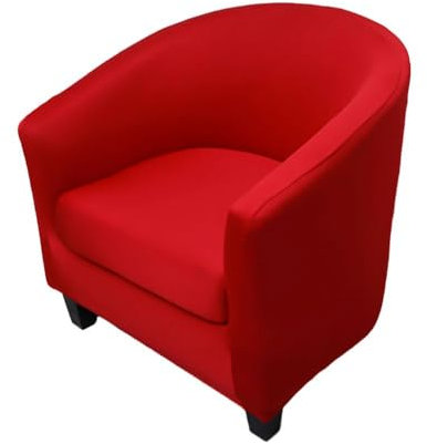 Morbuy Sesselschoner Elastisch, Pure Farbe 2er Set Sessel Sesselbezug Universal Sesselhussen Weich Waschbar Sesselüberzug Hussen Cocktailsessel Clubsessel Überzug Cafe Stuhl (Rot)