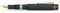 Kaweco PISTON SPORT AL Black/Gold Solo I Classic Fountain Pen with Steel Nib for Ink Bottles with Transparent Window in Nostalgic Box I Exclusive Aluminium Pen 13 cm I Nib: B (Broad)