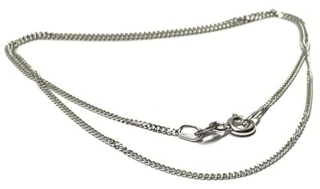 Kette 585/- Weißgold Panzerkette poliert glänzend Klassiker 1,2mm breit 38cm