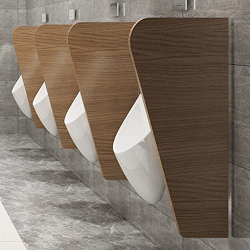 pièces écran de confidentialité pour urinoir de séparation de santé publique, panneau de séparation en bois mural, cloison de salle de bain d'hôtel, déflecteur d'urinoir, barrière d'urinoir (marron)