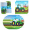 Qcdou Vaisselle Fête Tracteur, Fournitures de Fête de Tracteur, Compris Assiettes, Tasses, Serviettes, pour 10 Invités, Fournitures fête d'anniversaire Enfants, Vaisselle Anniversaire