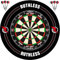 Ruthless Hot Shot Dart Board Surround Home Centre | Complete Darts Package Including Sisal Board, 2 Sets of Darts and a Dartboard Surround (Home Centre)