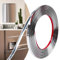 JSIWOTH Zierleisten Selbstklebend, Kantenschutz Leisten, Flexible Selbstklebender Dekorationsleiste für Türen, Fenster, Spiegelrahmen, Wände, Decken, Böden, Fliesen, Glänzend Silber, 0,64cm × 6M