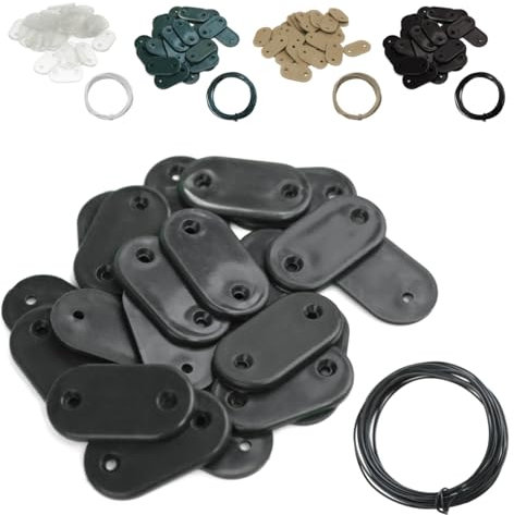 Linxor - Lot de 5 kits de fixation pour brise vue, canisse anti-UV - Plusieurs coloris disponibles