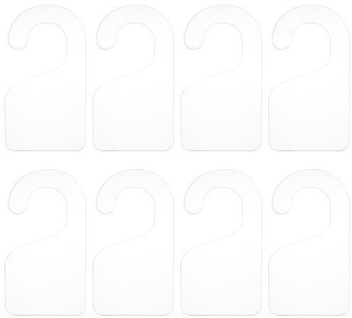 BENECREAT 10 Pcs Acrylic Door Hanger Blank, Clear Engraved Hanging Handle, Do Not Disturb Door Sign, Handmade Hanging Sign for Wedding Birthday Parties, Flower Shops, Cafes