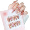 3D Press On Nails, False Nails 24pcs Three-Dimensional Coffin Stick On Nails Fake Nails With Glue Acrylic French Tip False Nails Tips Women Girls Nail Art Set(U30, One Size)