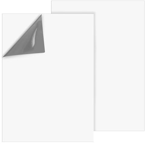 Qianyu 2 Stück Selbstklebend Whiteboard Folie Trockenlöschtafel-Aufkleber 29,5 x 21,0 cm Abwischbare Memoboard für Wand, Schreibtisch, Kühlschrank, Tür, Pinnwand