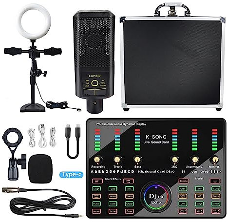 Micro de studio BM800 Microphone professionnel Micro à condensateur V8 V9 V10 Carte son PC Ordinateur Audio USB Studio d'enregistrement Jeu Diffusion en direct KTV Gardez votre voix claire(Top version