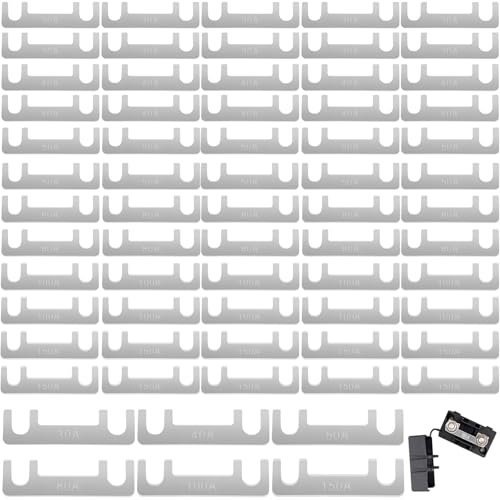 60 piezas tira fusibles cuchilla fusible, 30A, 40A, 50A, 80A, 100A, 150A tira fusible cuchilla fusible, tira fusible plana, fusible coche para caravana autocaravana