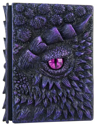 3D Dragon Eye Embossed Journal,Resin Engraving Notebook,Dnd notebook for Dragon Lovers ，Blank Paper,Hardcover Travel Notepad for Writing,Sketchbook,Collection,Gift,Decoration A4 and A5 Size (A5-Dark