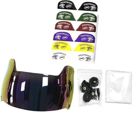 JISADER American Football Visor für Erwachsene Fußballhelme Facken Maskenhockeyhelm Visier Visor, Buntes Blau