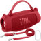 Khanka for JBL Charge 6 Silicone Protective Cover with Detachable Shoulder Strap & Utility Hook, Flexible Soft Case for JBL Charge 6 Portable Bluetooth Speaker,Case Only (Red)