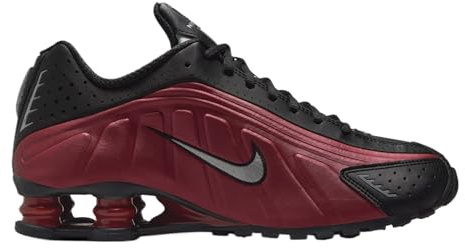 Nike WMNS Shox R4 - Black, Metallic Silver, Team Red, Red/Black, 5 UK