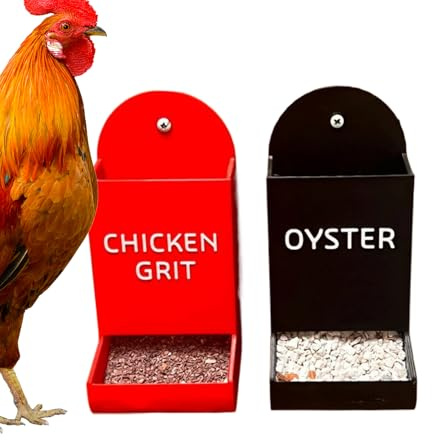 Wodustee Chicken Grit Feeder - Duck Food Container,Hangable Chicken Feeding Trough for Farm Backyard, Duck Food Dispenser