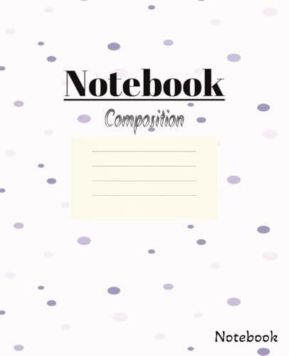 White Lila NoteBook: 110 wide Ruled Pages Zizes 7.5x9.25