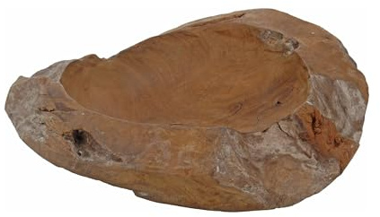 WELL HOME MOBILIARIO & DECORACIÓN Cuenco de madera de Teca Ø30cm de diseño natural y resistente