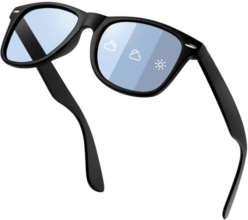 KANASTAL Polarisiert Sonnenbrille Herren und Damen Retro Klassische Rechteckig Sonnenbrille UV400 Schutz für Fahren Wandern Golf Fischen Outdoorsport Hellblau