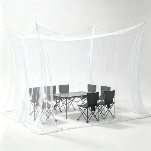 Zanzariera per esterni,zanzariera per letto a baldacchino,Rete Anti-zanzare XXL,Zanzariera per interni ed esterni,300 x 300 x 250 cm, Maglia 220,per Terrazzo Gazebo Tenda da Sole Campeggio