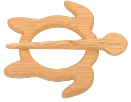 TOVINANNA Broche Bois Animal Tortue Vintage et Mignonne pour Pull et Châle, Épingle à Châle Résistante Décoloration Abîmer Vêtements, Travail et Occasions Spéciales