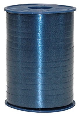 C.E. PATTBERG Geschenkband dunkelblau, 250 Meter Ringelband 10 mm zum Basteln, Dekorieren & Verpacken von Geschenken zu jedem Anlass