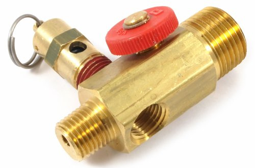Forney 75549 Tank Manifold for Air Compressors, 1/2-Inch-Male NPT Inlet, 1/4-Inch Male NPT Outlet