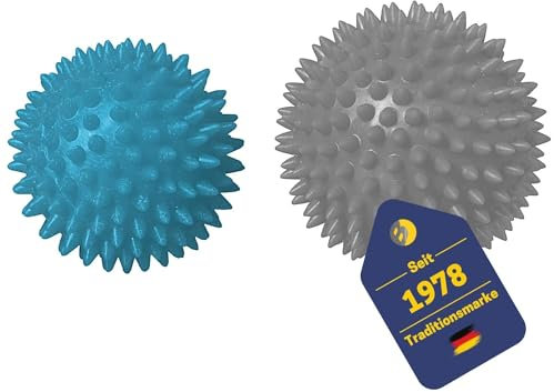 Best Sporting Massagebälle 2er Set I Inkl. Übungsanleitung I Noppenball Set perfekt für Reflexzonen, Anti-Stress, Entspannung I Mit Kostenloser Übungsanleitung I Igelbälle weich und hart