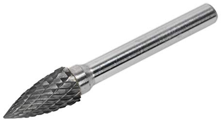 Sealey SDB03 Tungsten Carbide Rotary Burr Arc Pointed Nose 10mm