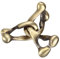 University Games Hanayama Level 6 Cast Metal Brain Teaser Puzzle - Trinity