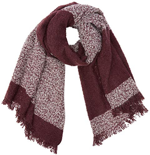 ICHI Damen IABEATRICE Strip SC Schal, Rot (Winetasting 15518.0), Size (Herstellergröße: One)