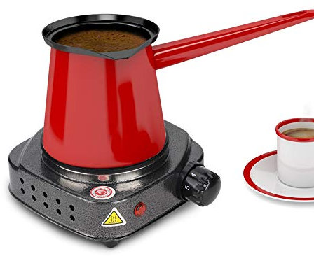 Multi-fonction Cuisinière électrique, Mini Plaque chauffante Fournaise électrique, chauffe-eau à café et thé Plaque de cuisson pour appareil de chauffage domestique (argent + gris)