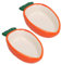 2 Small Animals Pet Carrot Shaped Bowls For Nibbles Food 5.3