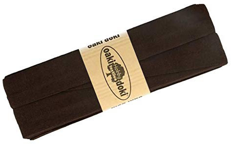 Schrägband Jersey 3m Breite 20mm Oaki Doki Tricot de Luxe Einfassband elastisch über 80 Farben, Farbe:braungrau
