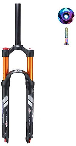 TYXTYX Forcelle Ammortizzate MTB 26 Forcella Bici 27,5 Pollici, Lega 1-1/8con Tappo Superiore e Viti Escursione Ammortizzatore: 120 mm