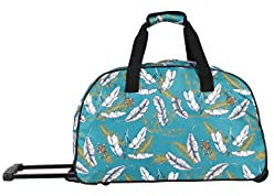 Lucas Designer-Handgepäck-Kollektion – leichte Reisetasche mit Muster, 55,9 cm – Wochenend-Übernachtung, Business-Reisekoffer mit 2 Rollrädern (Sea Form) (Spirit), Spirit, Lucas