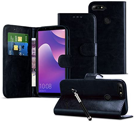 Wallet Phone Case Compatible with Apple iPhone SE (2020) Kickstand Stand Case Leather Cover [Card Holder Slots] Magnetic Closure Compatible with Apple iPhone SE (2020) [Black]