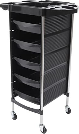 SHZICMY Friseurwagen Arbeitswagen Rollwagen Stapelboy Friseur Arbeitswagen Wagen Bedienungswagen Wagenschrank Freistehend Rollwagen Rollcontainer Trolley Haarpflegetrolley 5 Schubladen