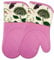 SiXsigma Sports Oven Gloves Heat Resistant Silicone Shell Waterproof - Quick Dry Oven Mitts for BBQ, Cooking, Baking And Grilling Set of 2 (Humming Birds, 33X17 CM)