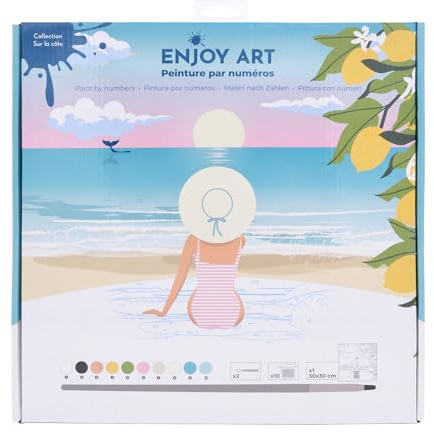 ENJOY ART Malen nach Zahlen, unter dem Zitronenbaum, 30 x 30 cm
