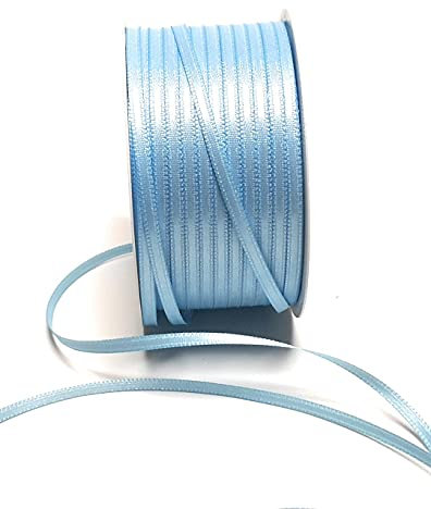 s.dekoda Satinband 50m x 3mm Hellblau Schleifenband Dekoband Satin