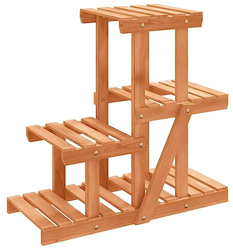vidaXL Soporte para Flores Madera Maciza de Abeto 58x25x51 cm